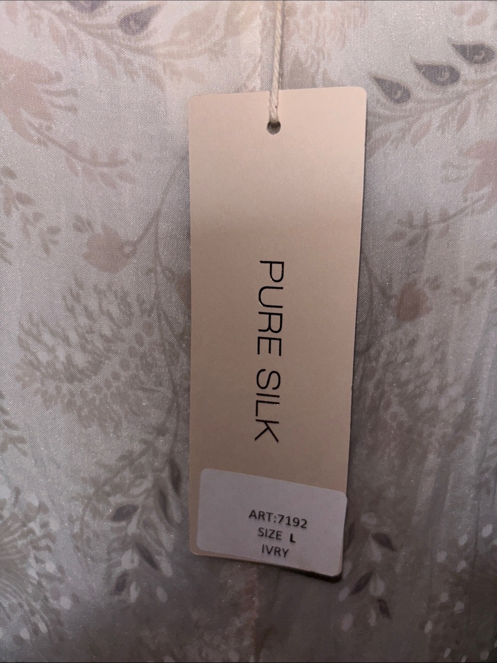 Cousy SzL Ivory Floral Patterned Pure Silk Sleeveless Lined Top - Picture 7 of 8